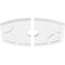Ekena Millwork Kailey Architectural PVC Ceiling Medallion, 20"W x 13 3/8"H x 3"ID x 10 3/4"C x 1"P, Two-Piece CMP20X13KY2-03000 - alternate 2